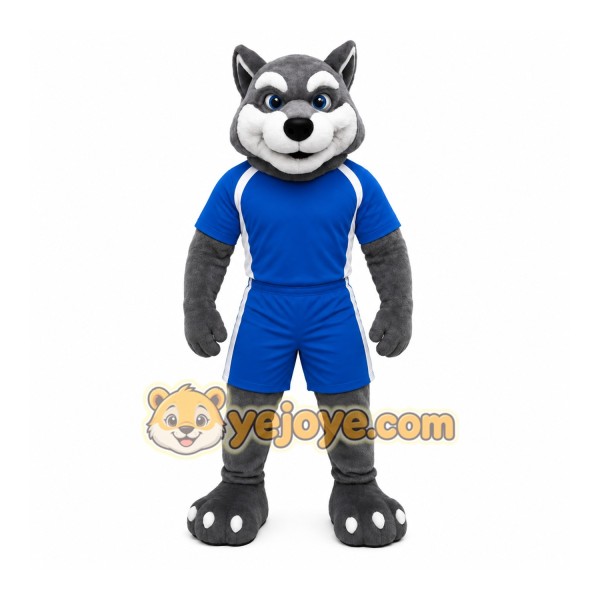 Blue Wolf Mascot Costume