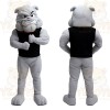 Gray Bulldog Mascot Costume