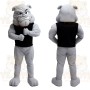 Gray Bulldog Mascot Costume