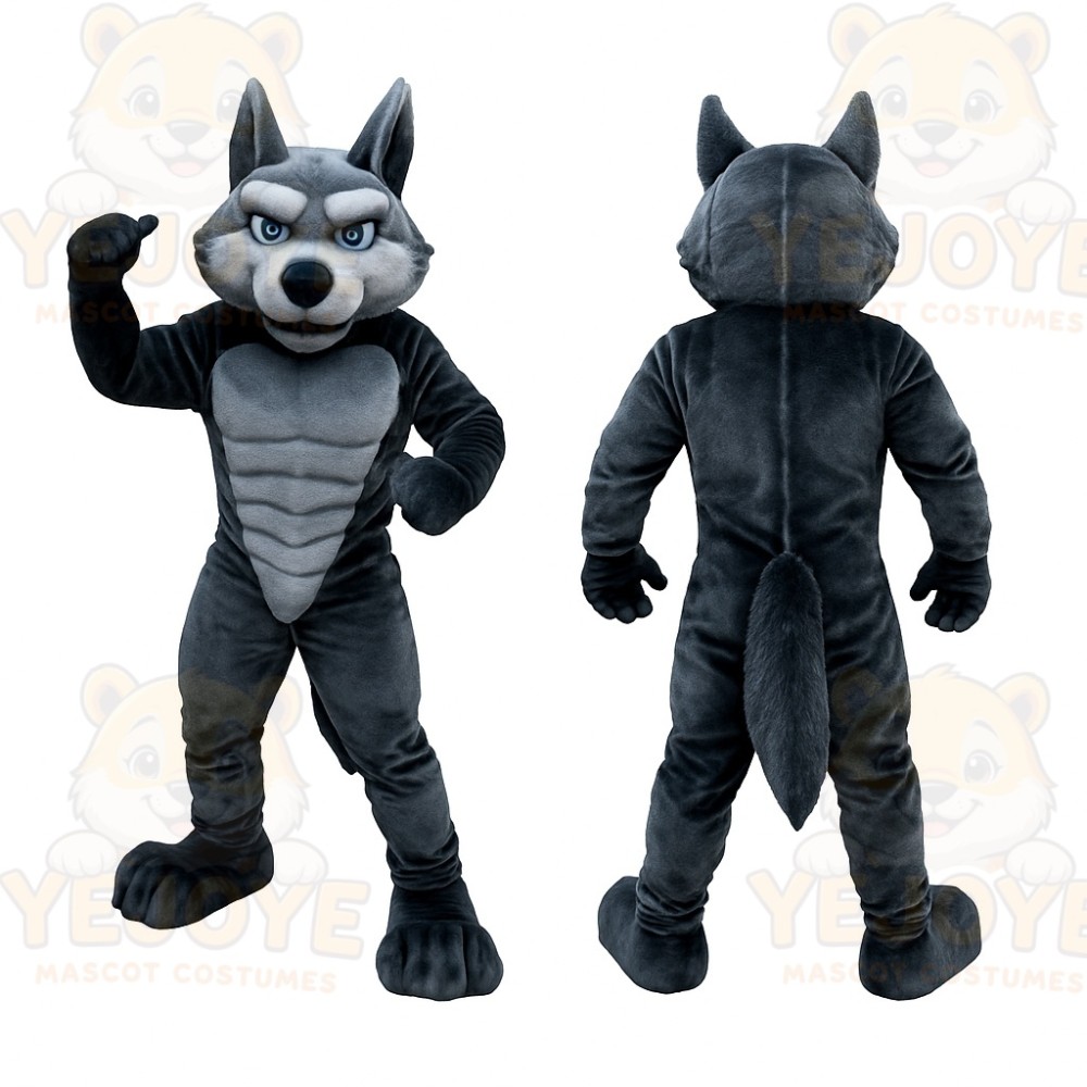 Gray Wolf Mascot Costume