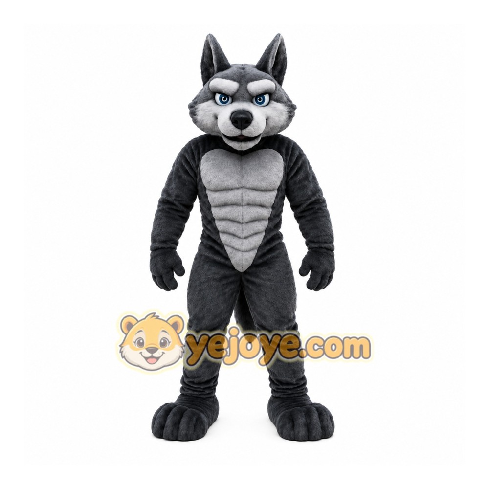 Gray Wolf Mascot Costume Gray Wolf Mascot Costume