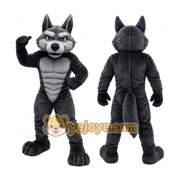 Gray Wolf Mascot Costume
