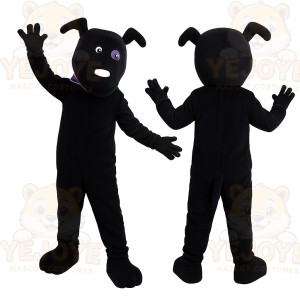 Black Dog Mascot Costume