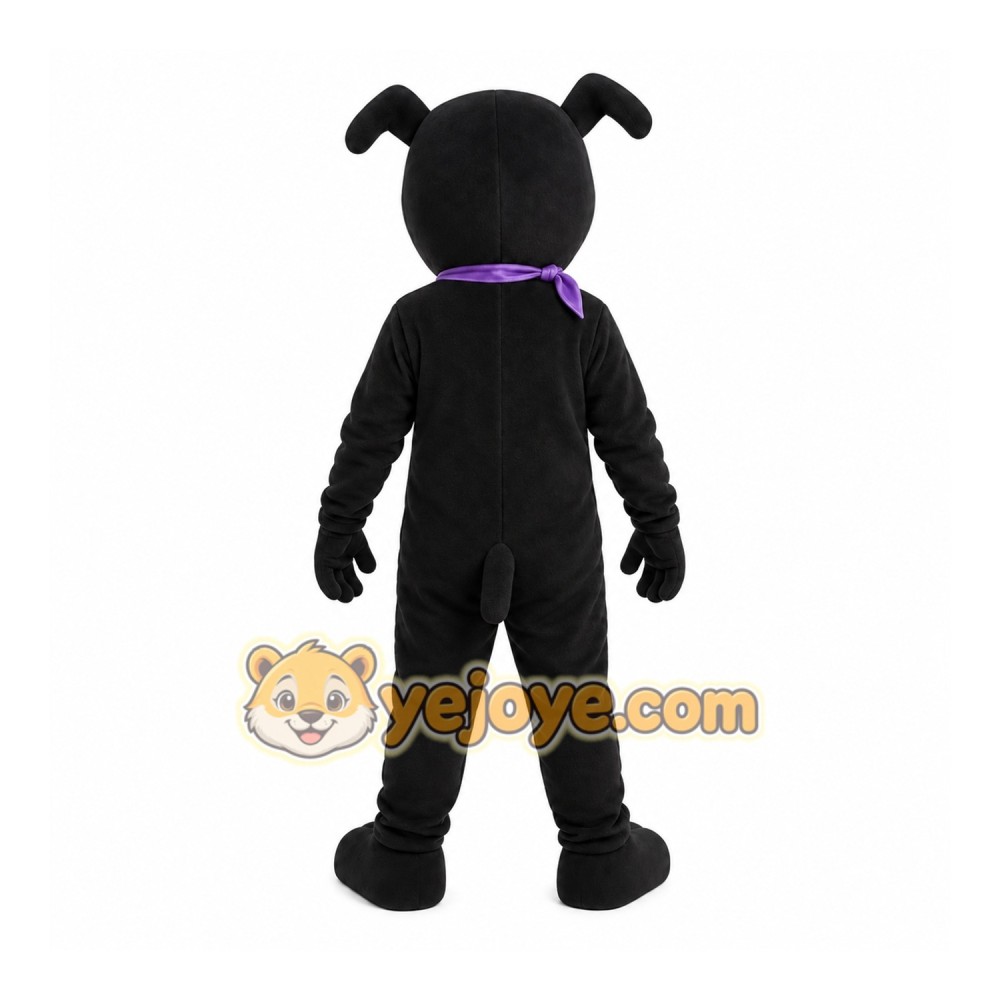 Black Dog Mascot Costume Black Dog Mascot Costume