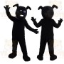 Black Dog Mascot Costume