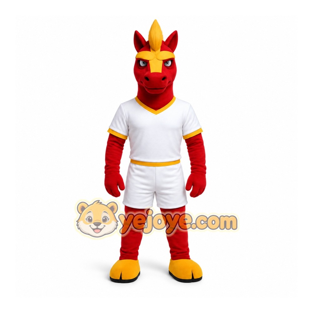 Red Horse Mascot Costume Red Horse Mascot Costume