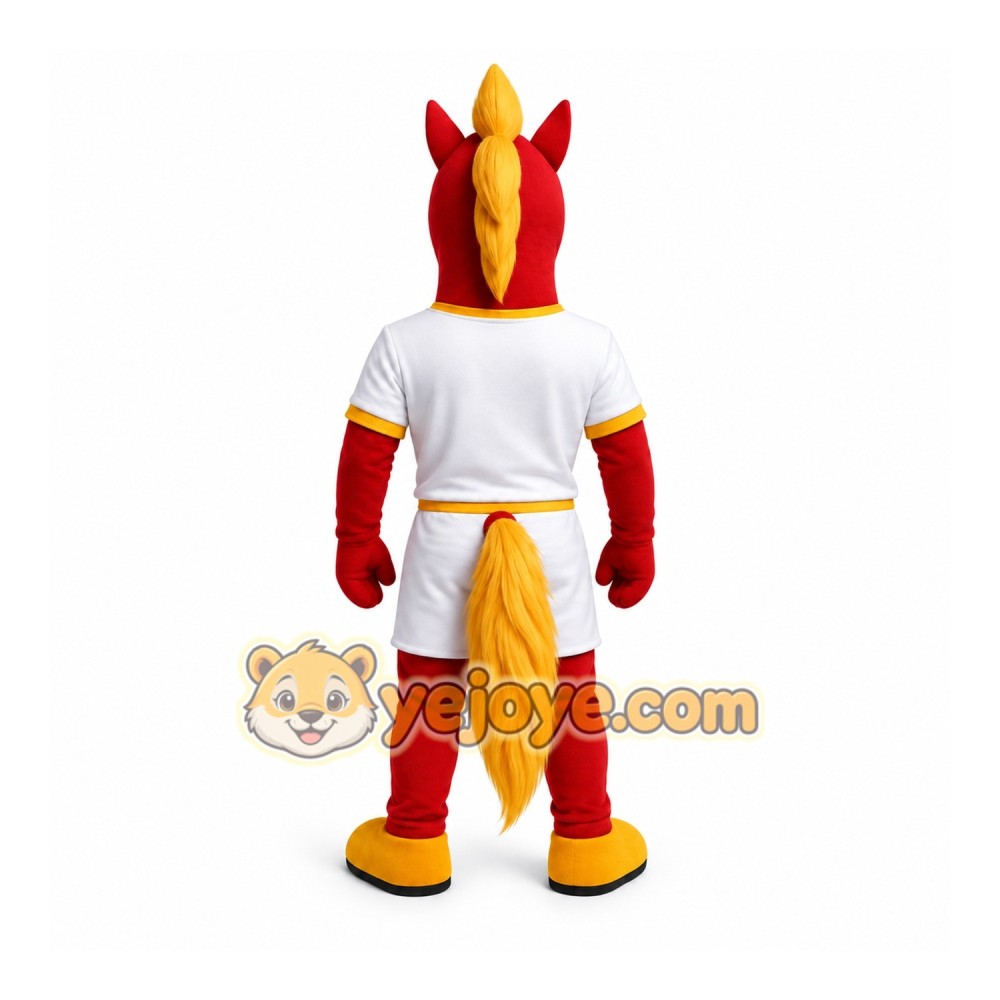 Red Horse Mascot Costume Red Horse Mascot Costume