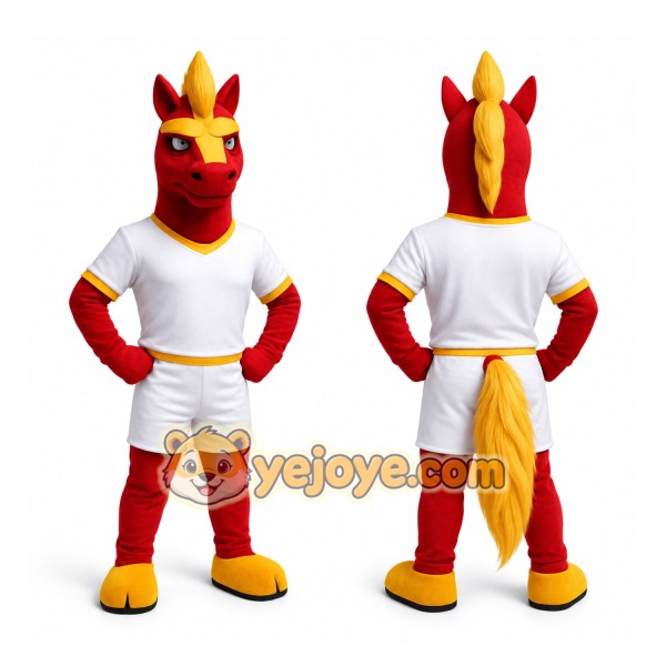 Red Horse Mascot Costume