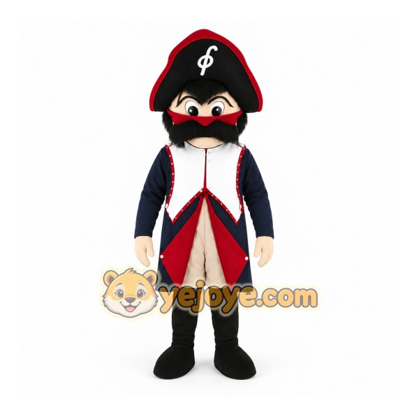 Navy Pirate Mascot Costume