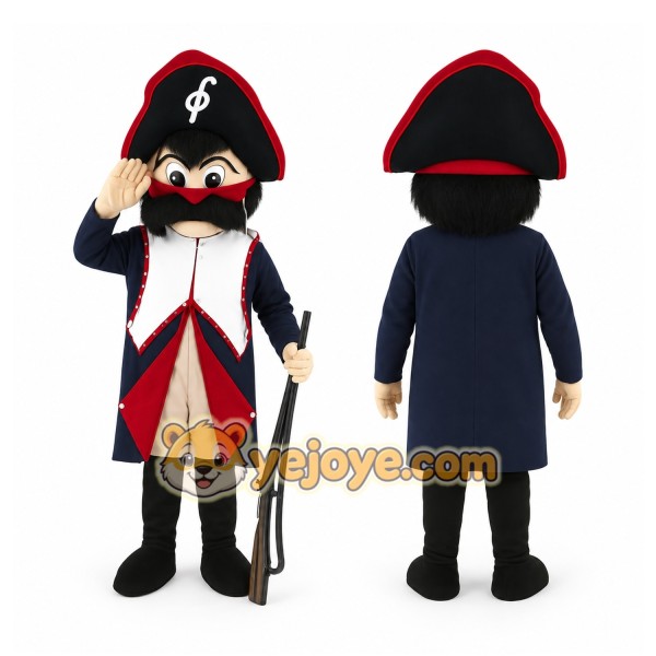 Navy Pirate Mascot Costume