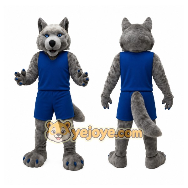 Gray Wolf Mascot Costume