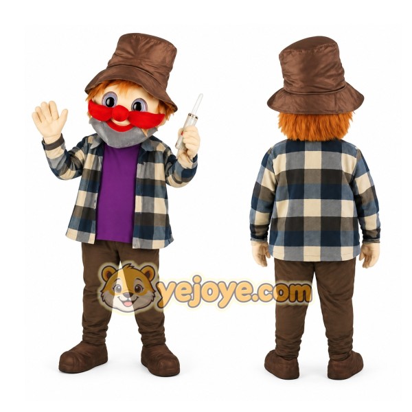 Brown Clown Mascot Costume
