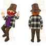 Brown Clown Mascot Costume