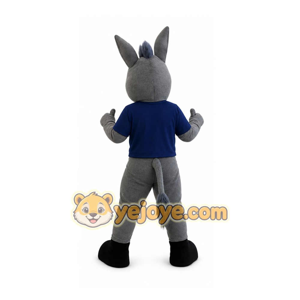 Gray Donkey Mascot Costume