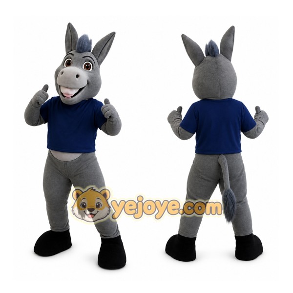 Gray Donkey Mascot Costume