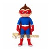 Blue and Red Superhero Mascot Costume Blue and Red Superhero Mascot Costume