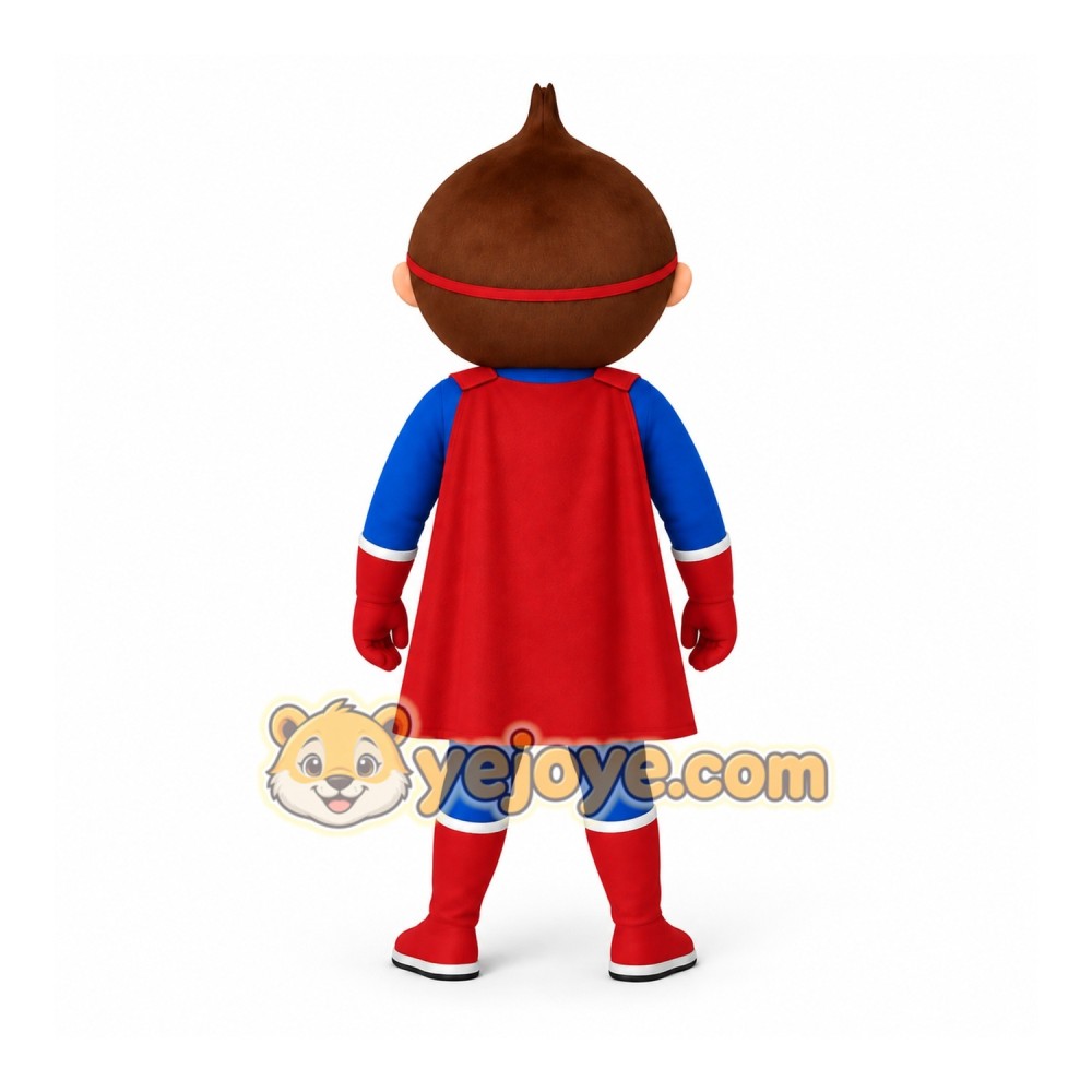 Blue and Red Superhero Mascot Costume Blue and Red Superhero Mascot Costume