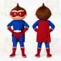 Blue and Red Superhero Mascot Costume