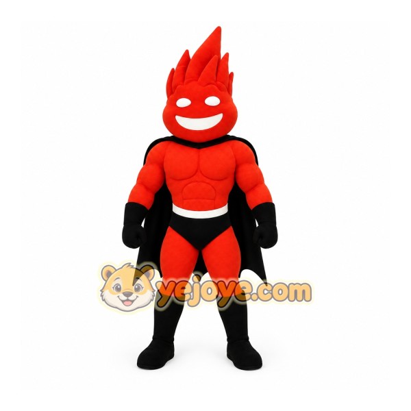 Red Superhero Mascot Costume