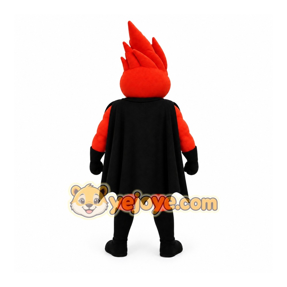 Red Superhero Mascot Costume Red Superhero Mascot Costume