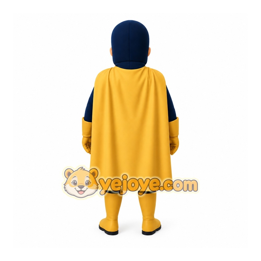Blue Superhero Mascot Costume Blue Superhero Mascot Costume