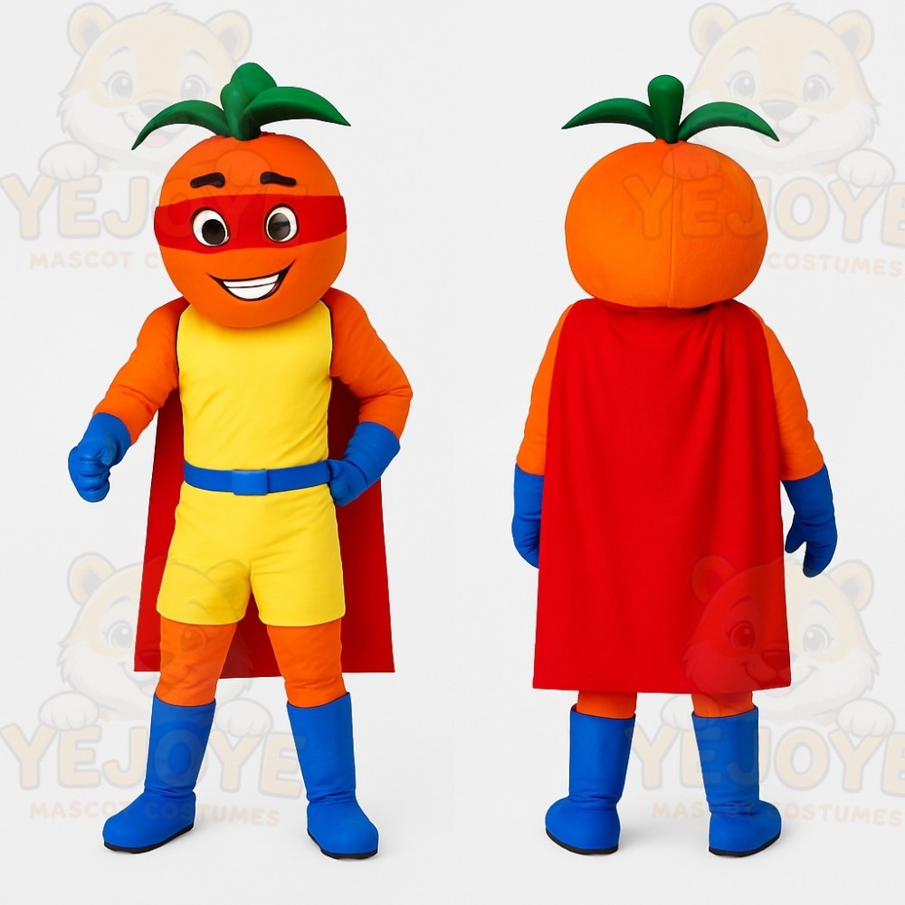 Orange Character Mascot Costume