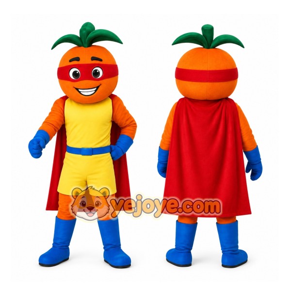 Orange Character Mascot Costume