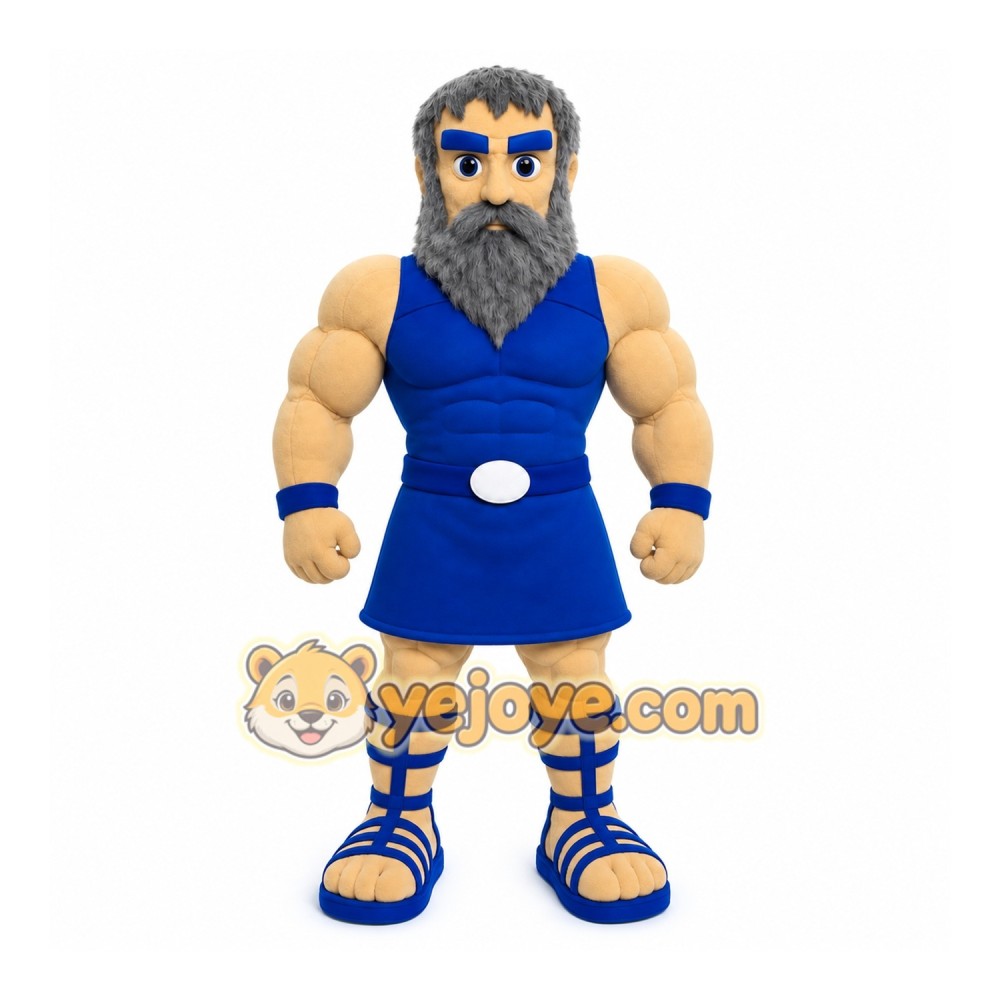 Blue Hero Mascot Costume Blue Hero Mascot Costume