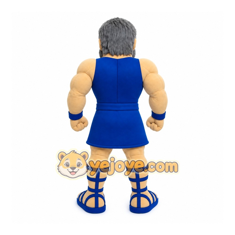 Blue Hero Mascot Costume Blue Hero Mascot Costume