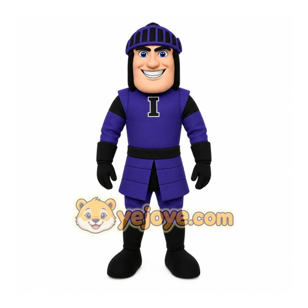 Purple Warrior Mascot Costume