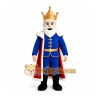 Blue King Mascot Costume Blue King Mascot Costume