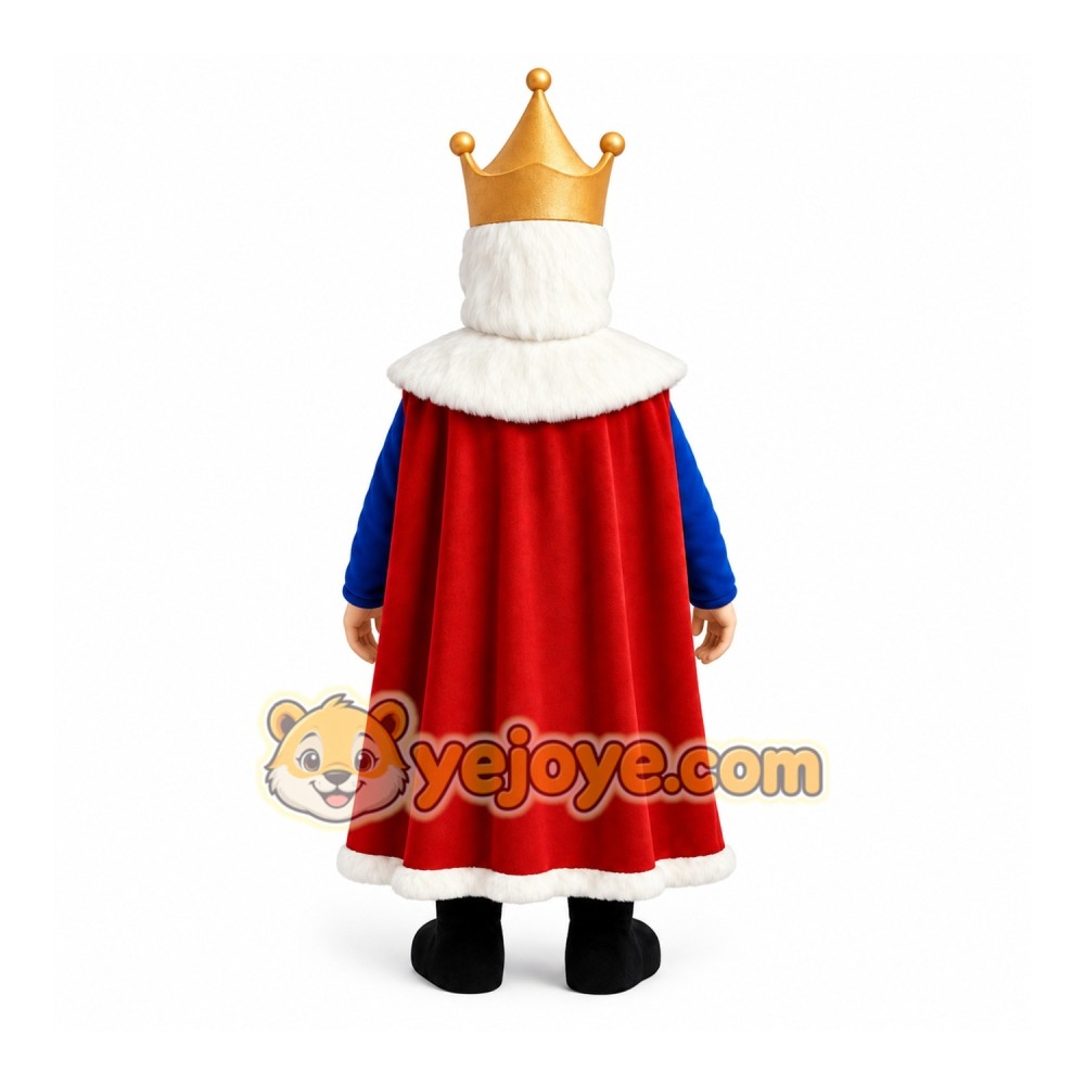 Blue King Mascot Costume Blue King Mascot Costume