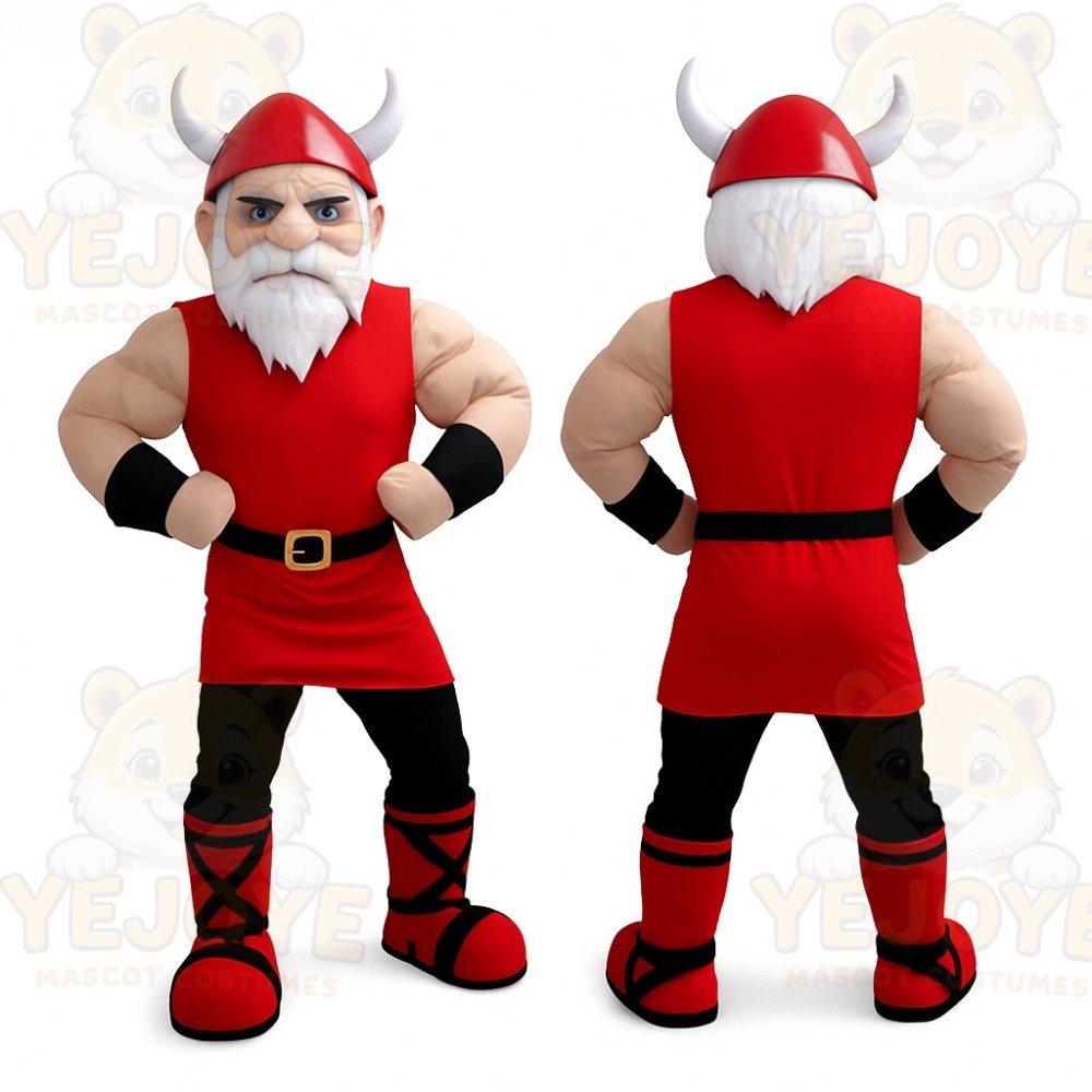 Red Viking Mascot Costume