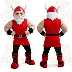 Red Viking Mascot Costume