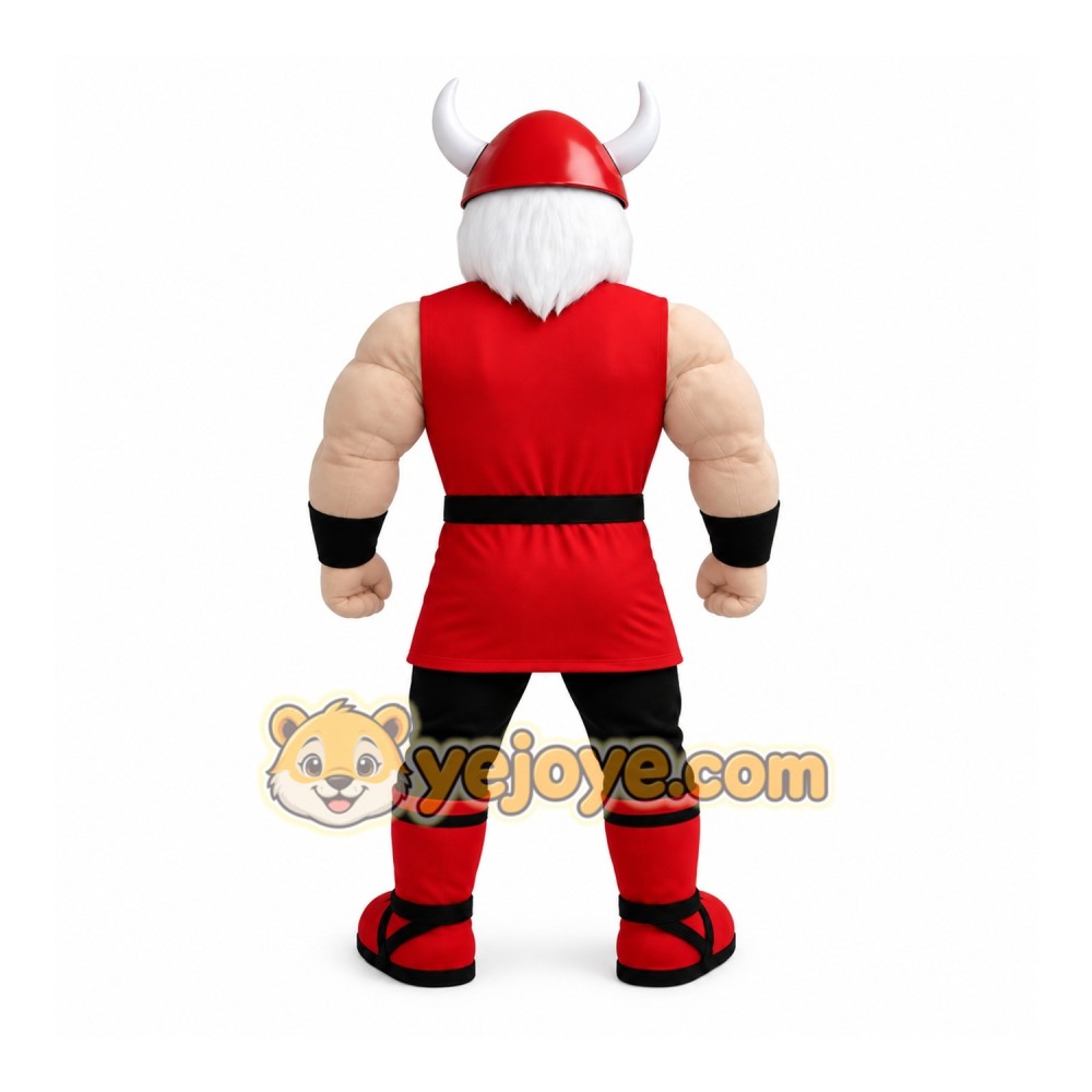 Red Viking Mascot Costume Red Viking Mascot Costume