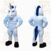 Blue Unicorn Mascot Costume