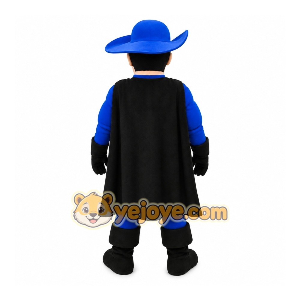 Blue Superhero Mascot Costume Blue Superhero Mascot Costume