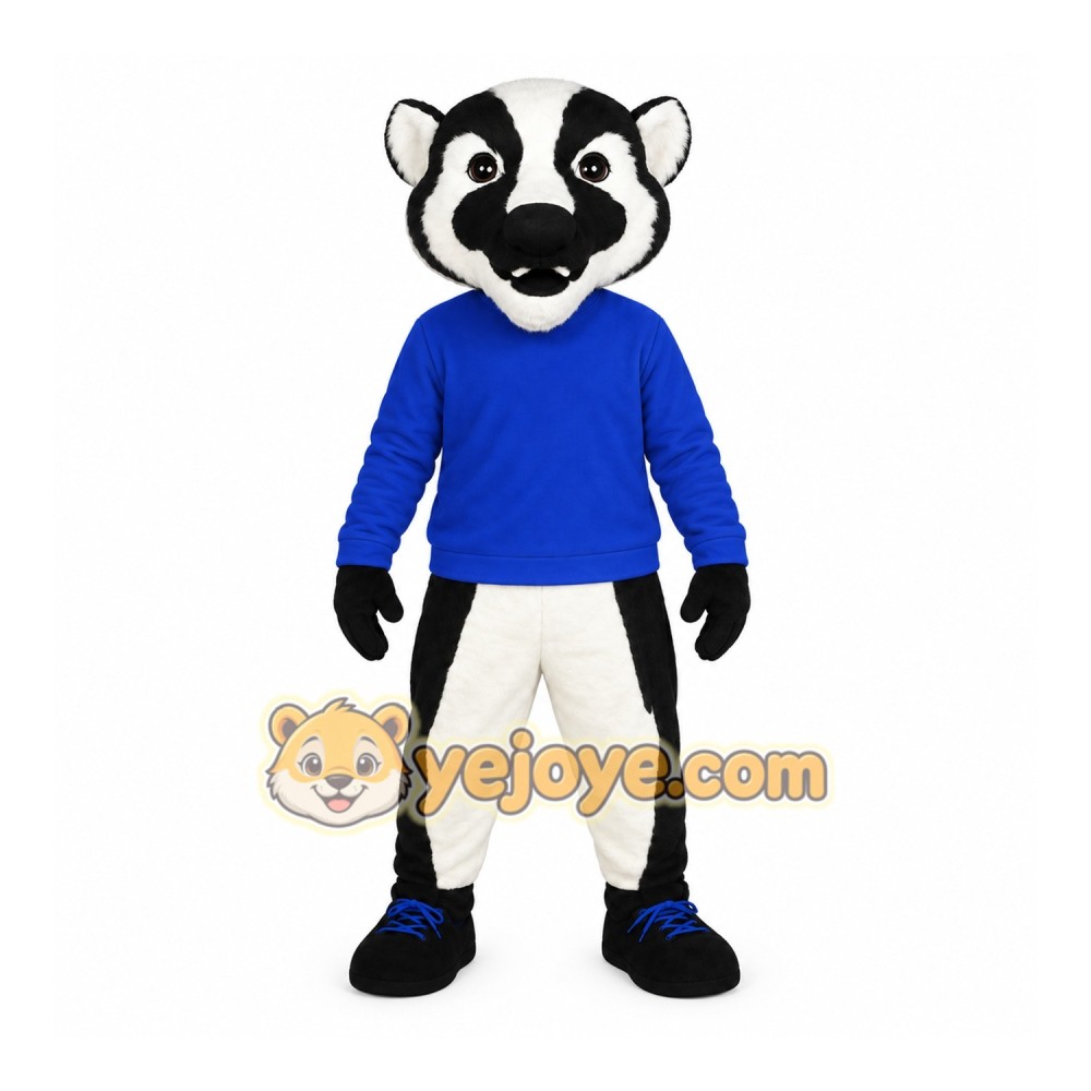 Blue Badger Mascot Costume Blue Badger Mascot Costume