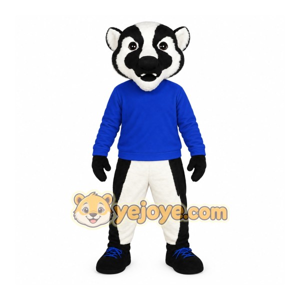 Blue Badger Mascot Costume Blue Badger Mascot Costume