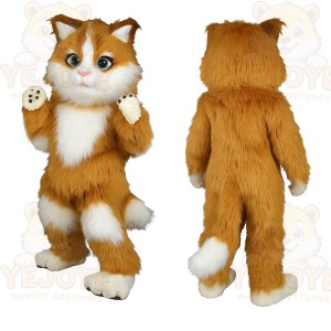 Orange Cat Mascot Costume