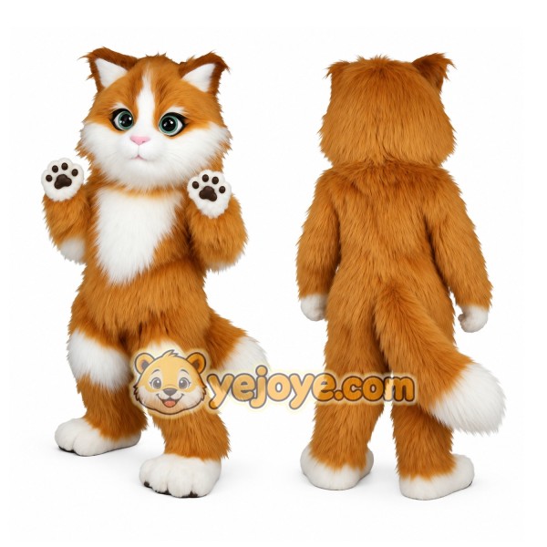 Orange Cat Mascot Costume