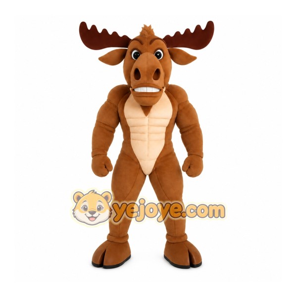 Brown Moose Mascot Costume