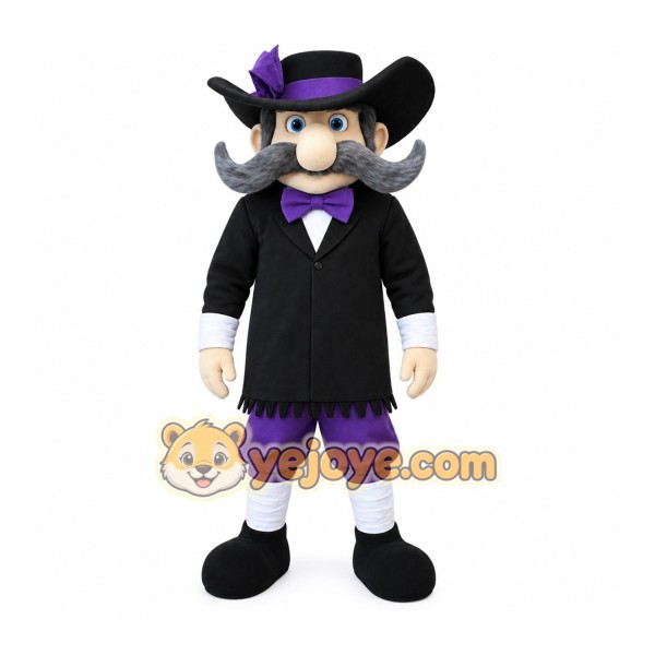 Black and Purple Grandpa Mascot Costume