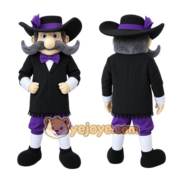 Black and Purple Grandpa Mascot Costume