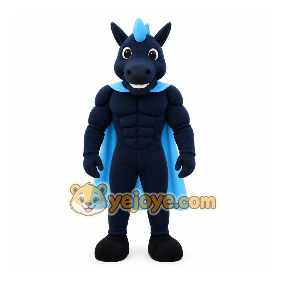 Blue Horse Mascot Costume