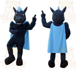 Blue Horse Mascot Costume