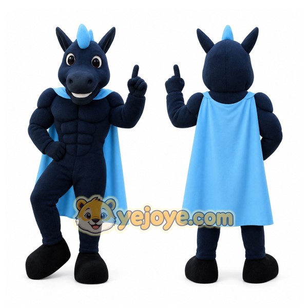 Blue Horse Mascot Costume