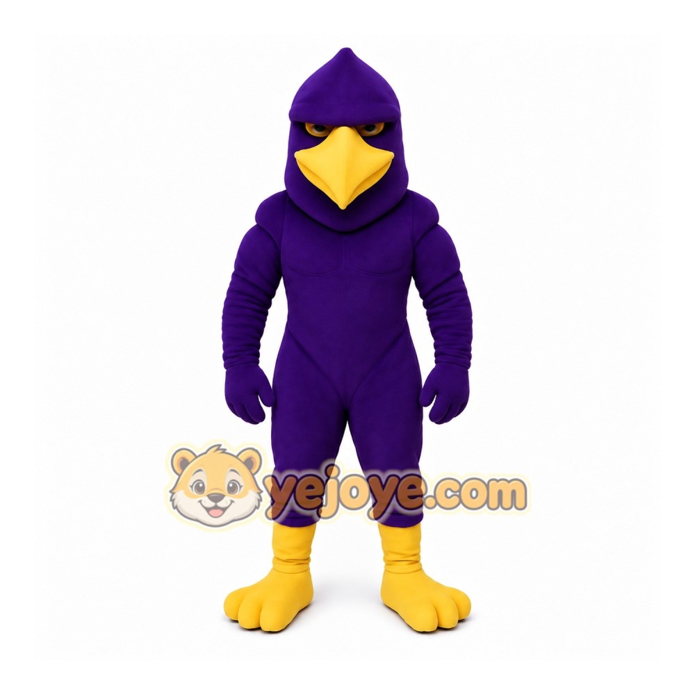 Purple Bird Mascot Costume Purple Bird Mascot Costume