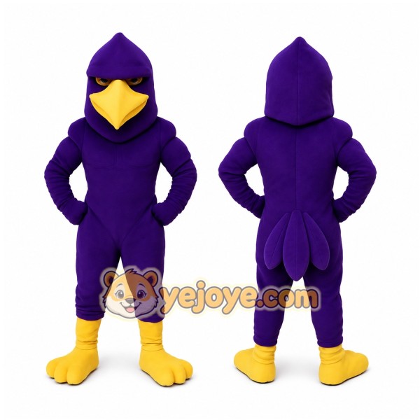 Purple Bird Mascot Costume