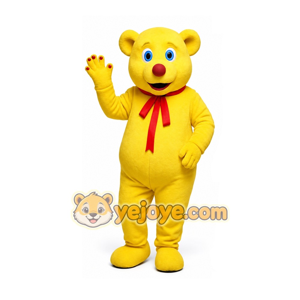 Yellow Bear Mascot Costume Yellow Bear Mascot Costume